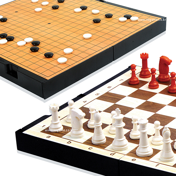 명인 휴대용 자석 체스&바둑판 M-150